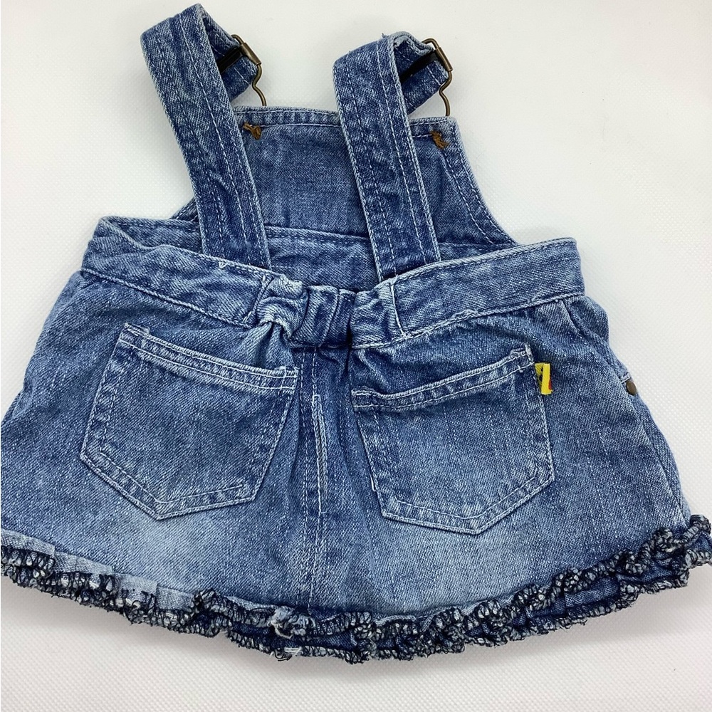 Build A Bear Clothing Set Denim Overall Dress Sandals and Bows 3 Piece Set - Picture 7 of 9